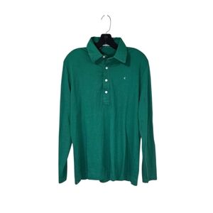 Criquet Green Long Sleeve Golf‎ Polo Men's Medium